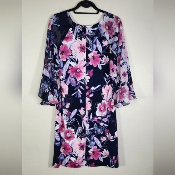 Connected Apparel Floral Sheath Dress Size 14 - Picture 4 of 5